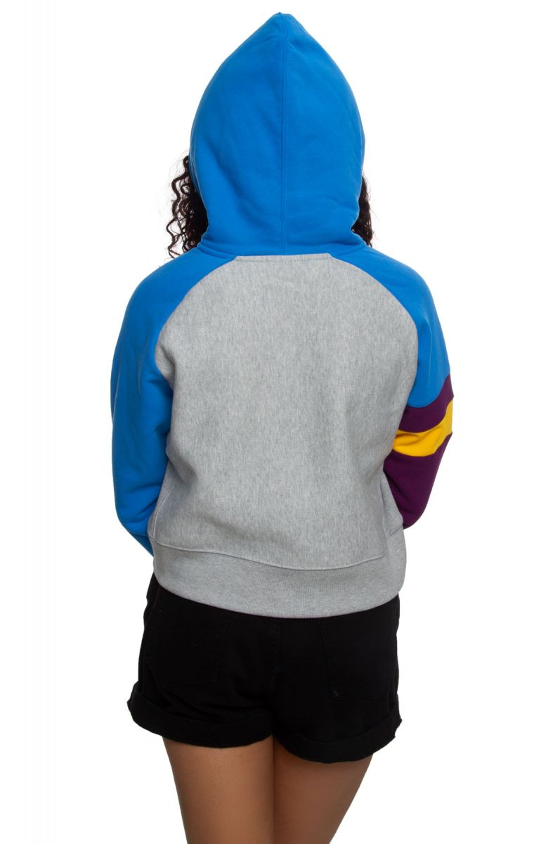 Reverse weave colorblock half zip online sweatshirt