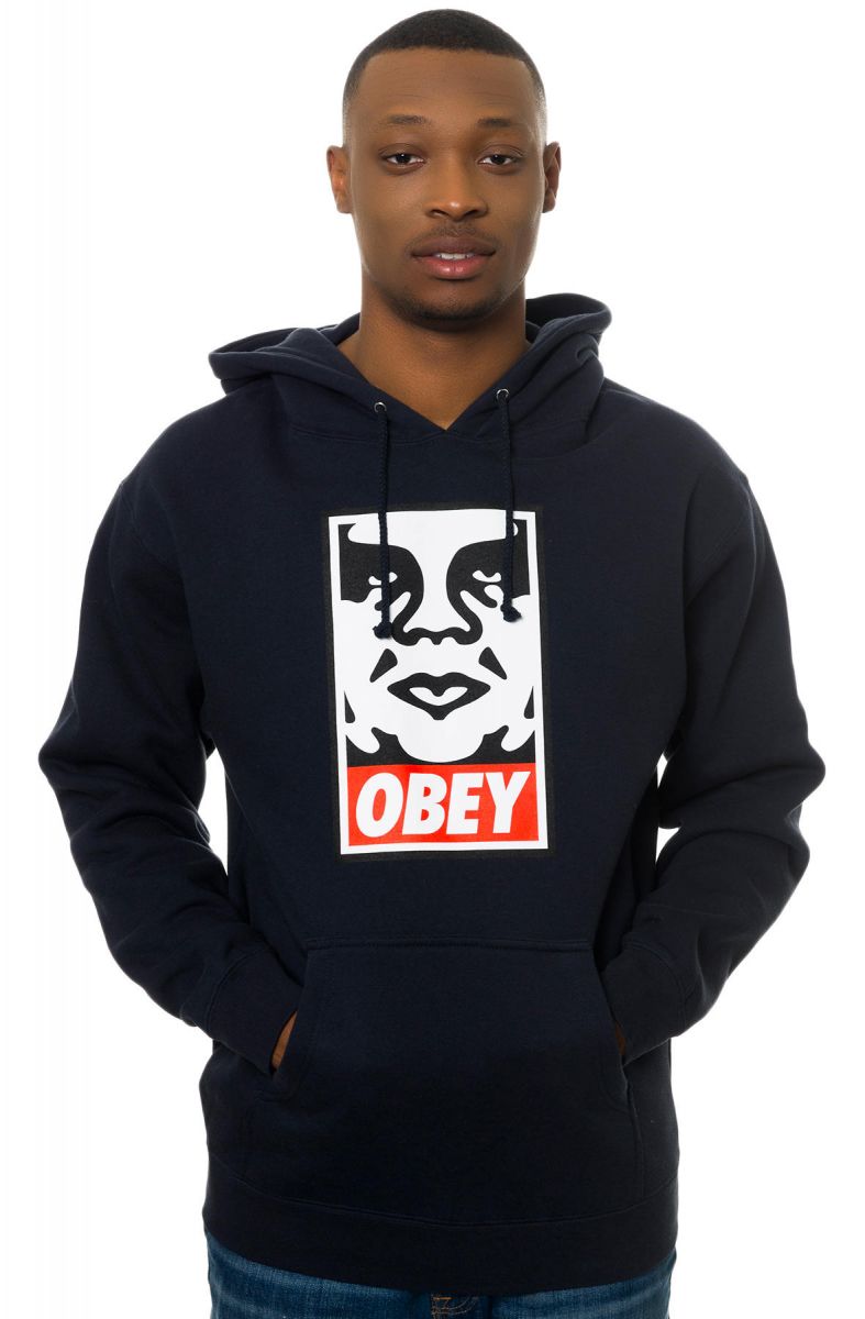 obey icon face hoodie