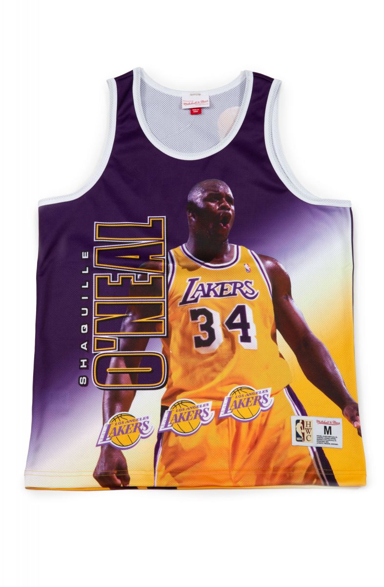 Men's Los Angeles Lakers Shaquille O'Neal Mitchell & Ness Gold