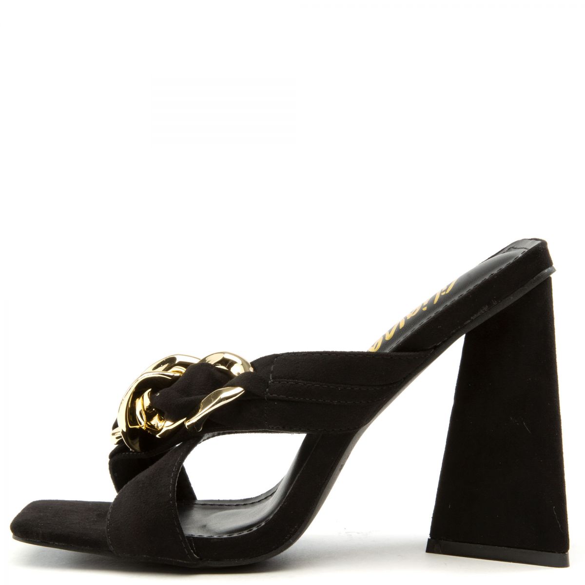 Liliana Women Dreamy-1 Gold Chain Dress High Heel Black High Heels 7 Black