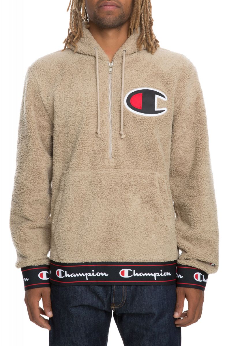 champion sherpa hoodie sweatshirt