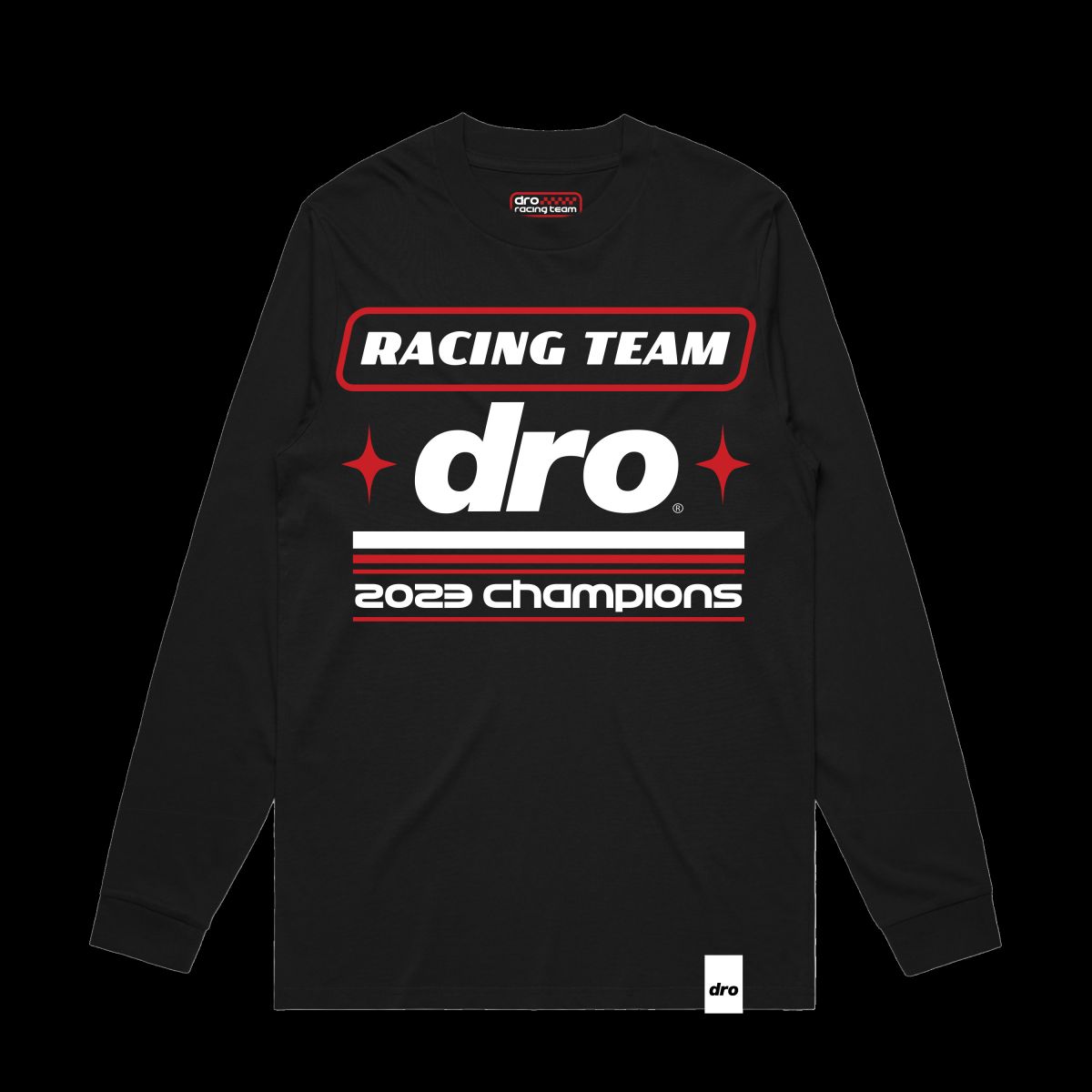 DRO Racing Team Long Sleeve Tee - Black LS-RACING-BLACK - Karmaloop