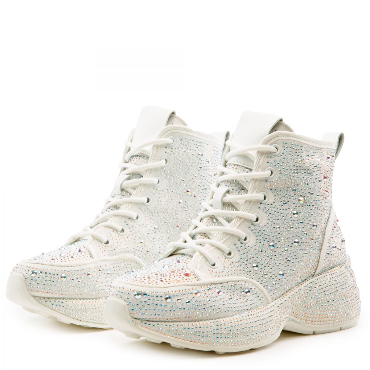 Sparkle Rhinestone Sneakers For Women - Glitter Fashion Platform