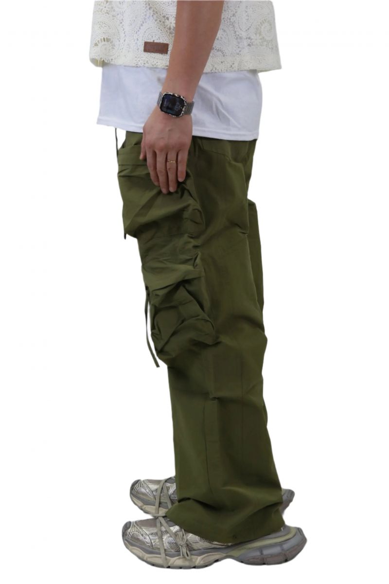 KLEEP VONT FINE TWILL NYLON BAGGY FIT CARGO PANTS KP-2100-VONT