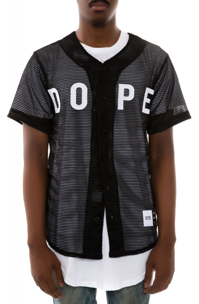 DOPE Shirt Mesh Baseball Jersey Black