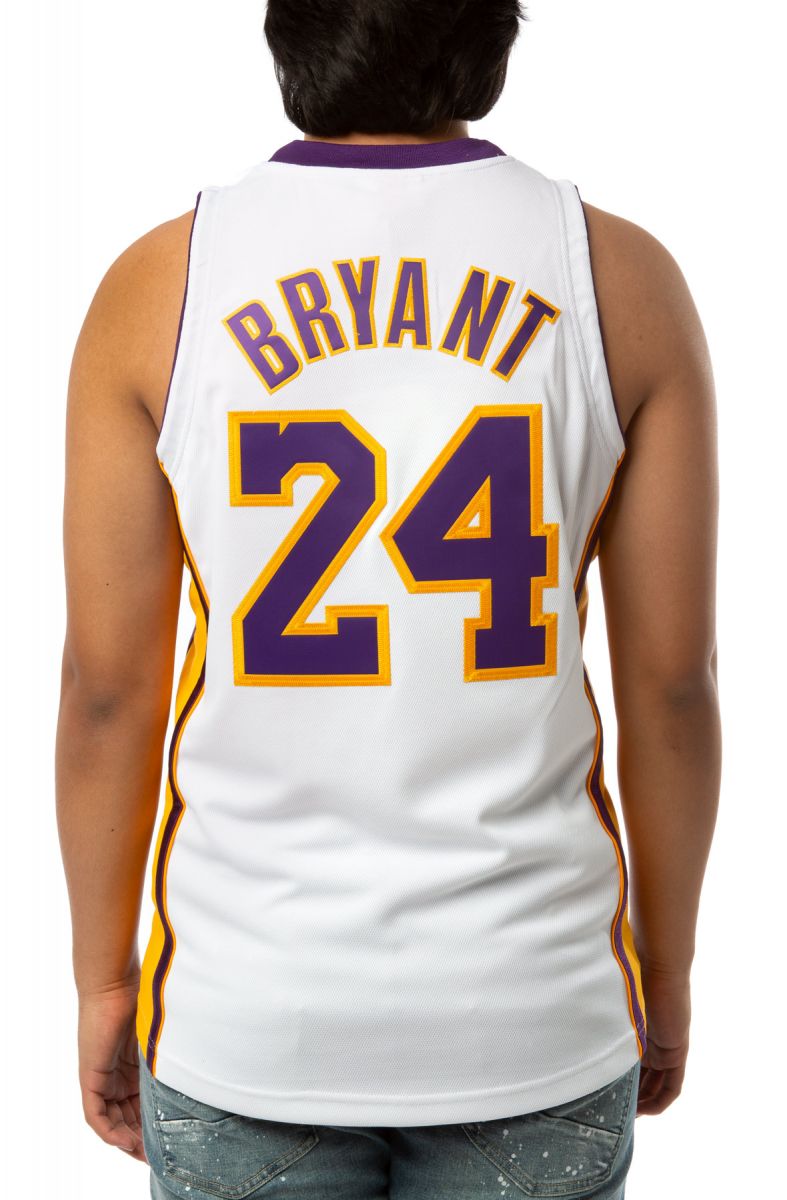 Men's Los Angeles Lakers Kobe Bryant Mitchell & Ness White 2009-10 Hardwood  Classics Authentic Jersey