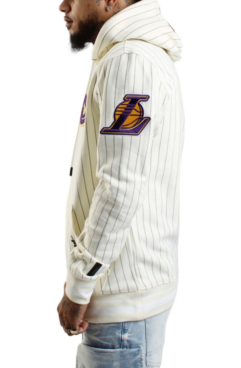 PRO STANDARD Los Angeles Lakers Pinstripe Hoodie BLL5515419-ELY