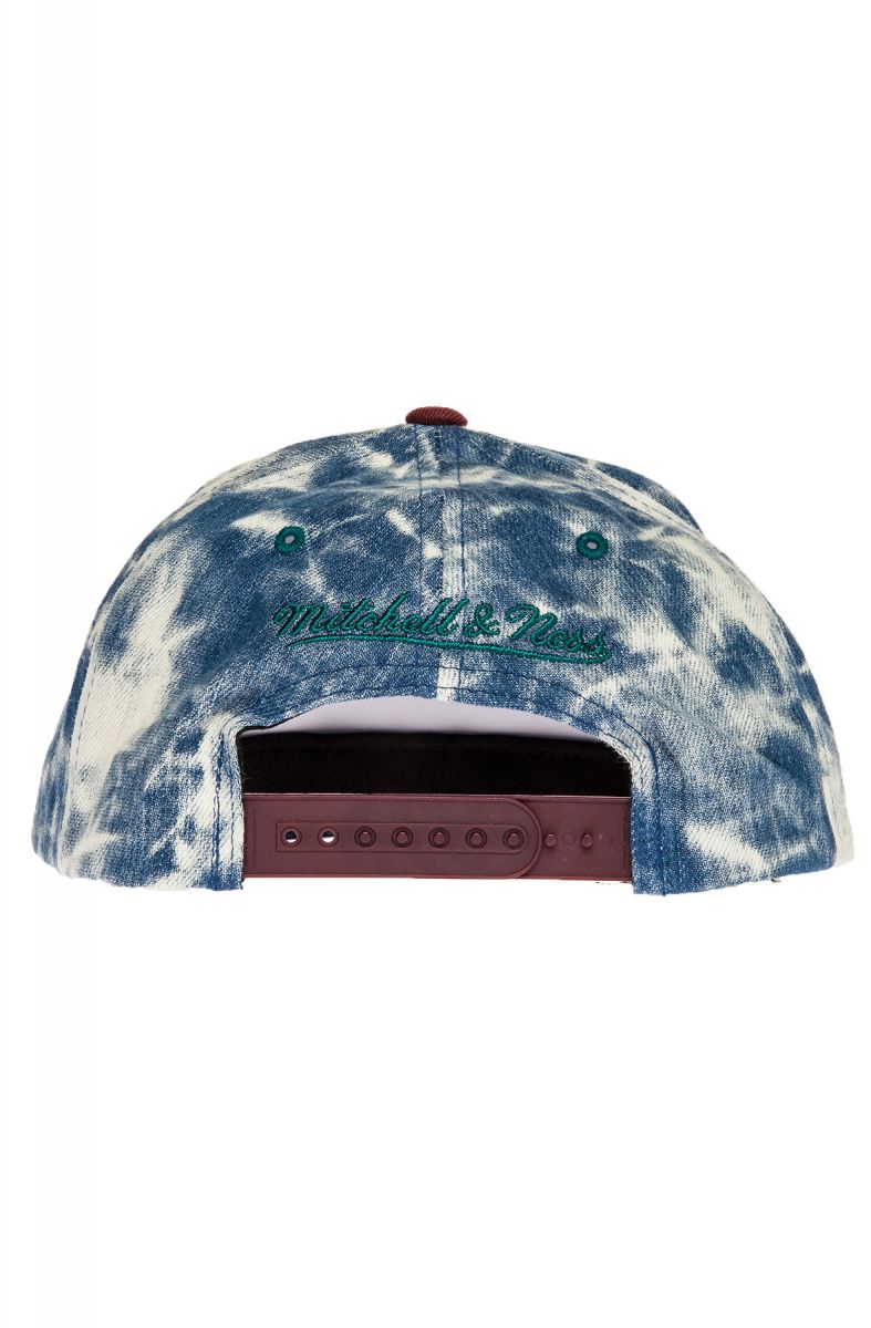 Mitchell & Ness Snapback Hat The Mighty Ducks Blue Acid Wash Denim 2