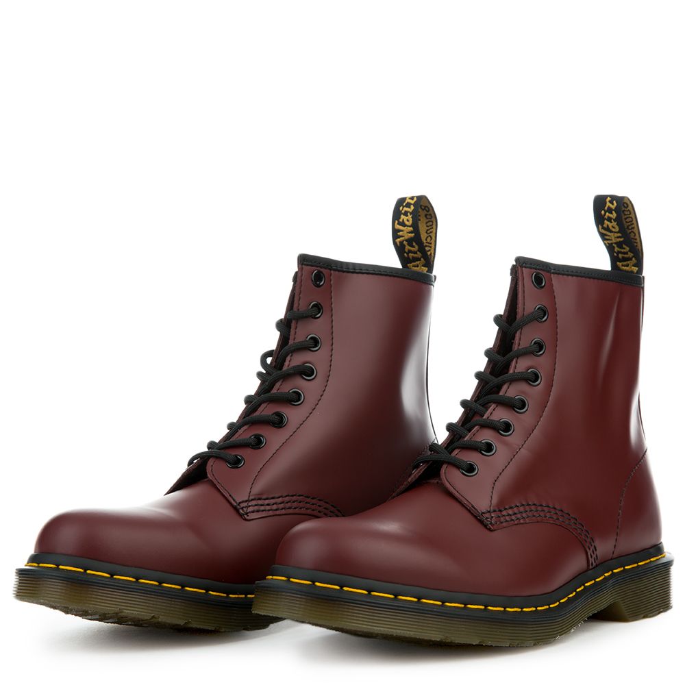 DR. MARTENS 1460 Nappa Leather Men's Cherry Red Boots R11822600 - Karmaloop