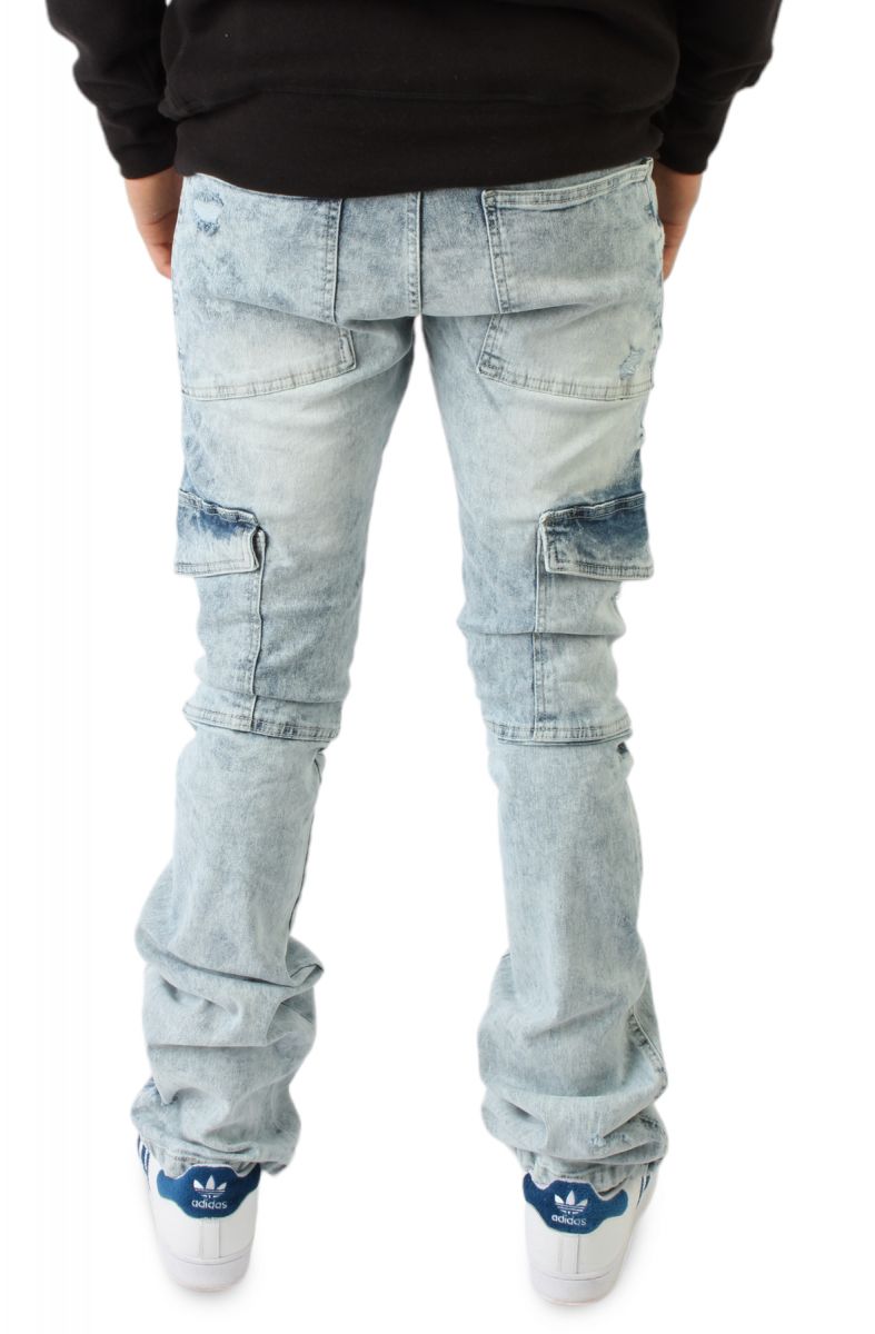 【DISCERNMENT】Ice vintage cargo denim Vintage 90s Y2K VarCity Cargo Shorts Size 40 Hip Hop Baggy