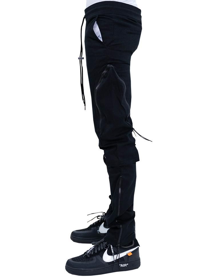 THE HIDEOUT CLOTHING Open Flared Cargo Pants Joggers HDTCLTHNG-38653A ...