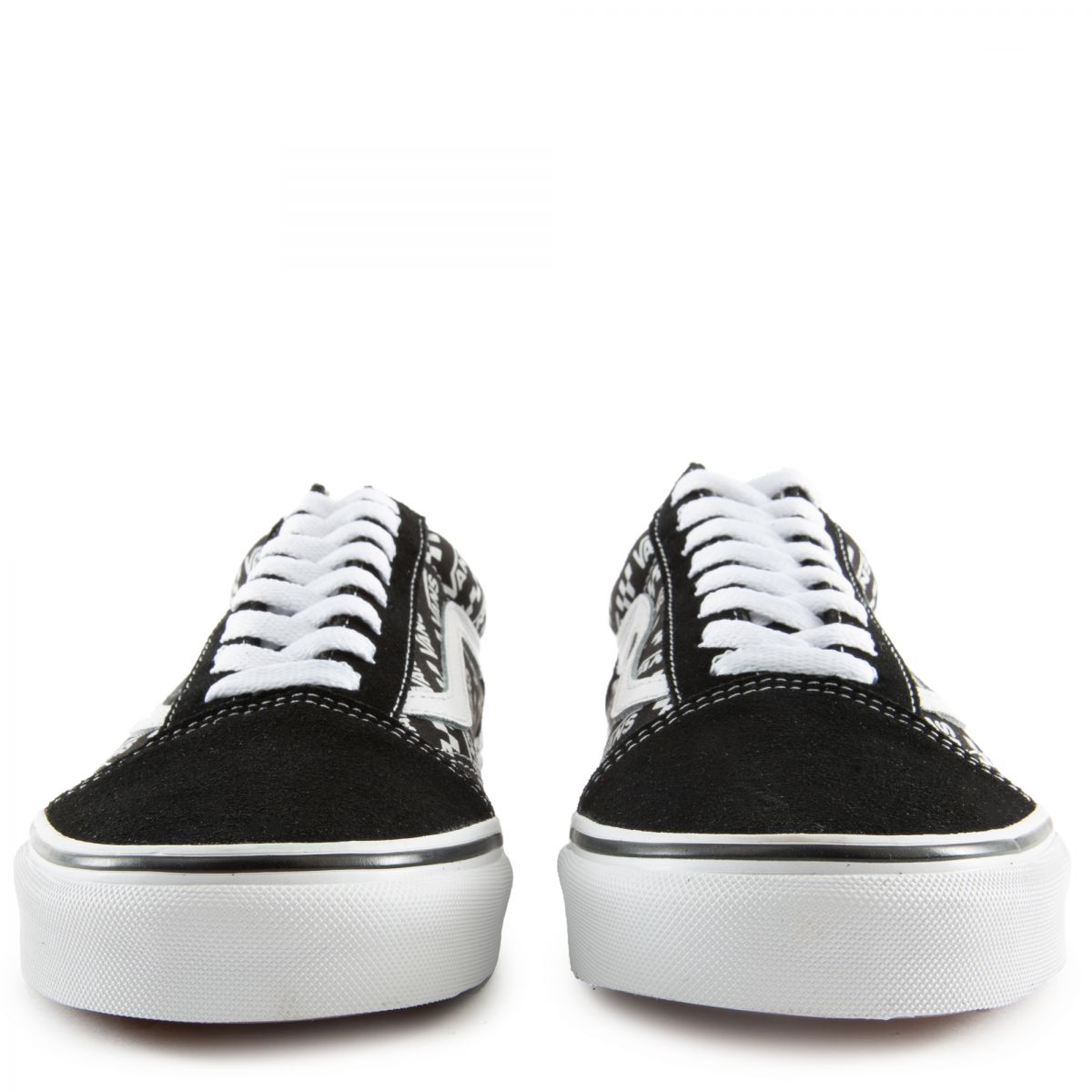 old skool logo repeat black