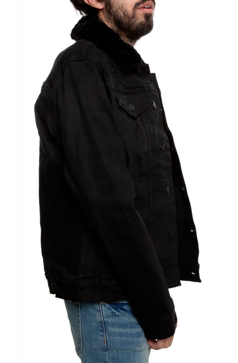 SMOKE RISE Sherpa Collar Jacket JJ9637 BLK Karmaloop smoke-rise-sherpa-collar-jacket-jj9637-blk-karmaloop