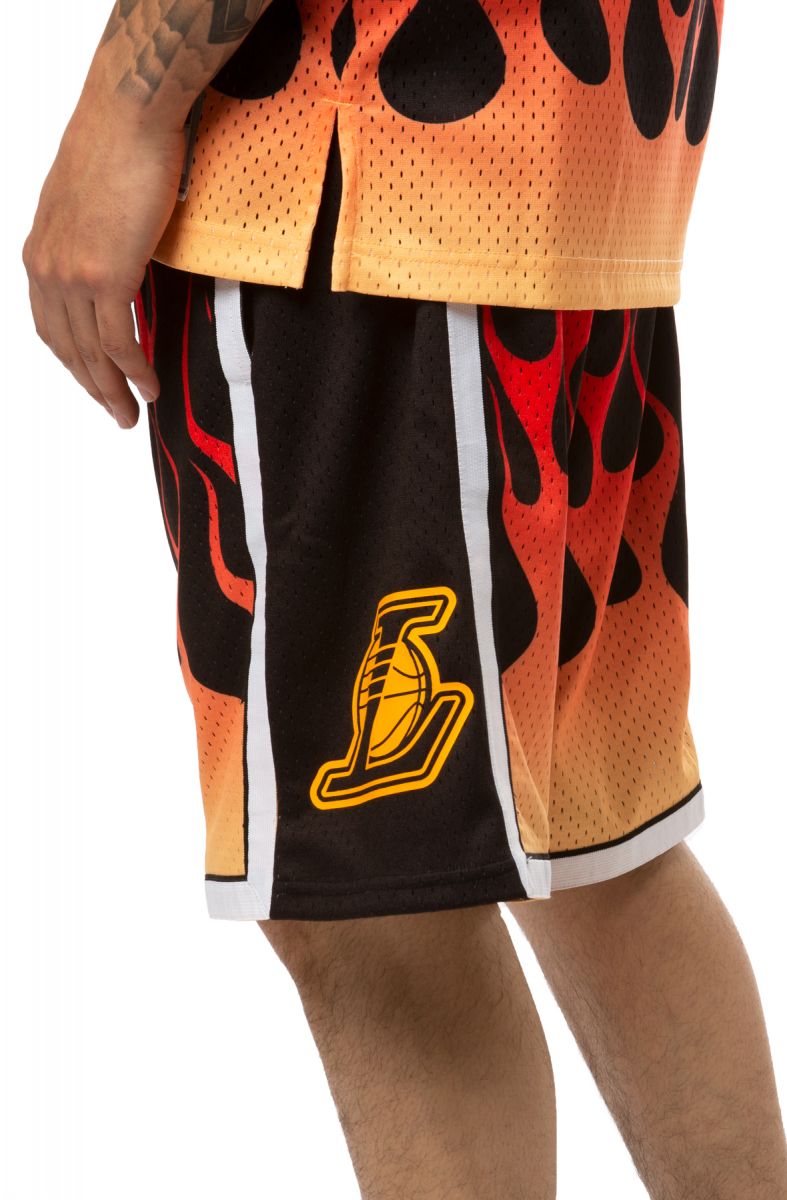 Mitchell and Ness Chicago Bulls Flames Swingman Shorts