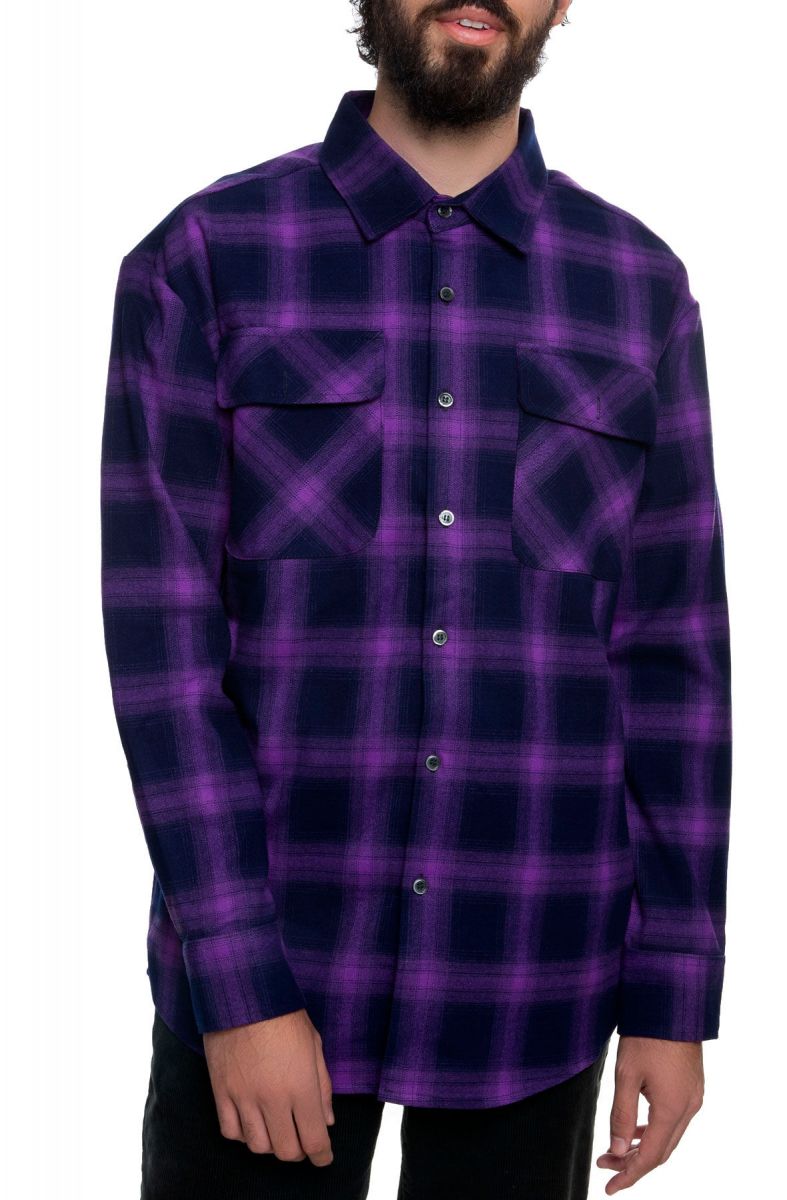 NOKWAL Purple Check Button Up Shirt 2019007PBCS - Karmaloop