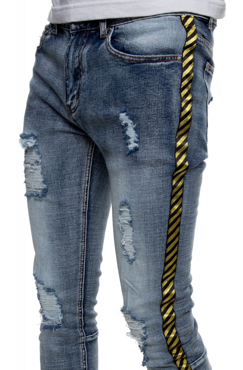 COOPER 9 503 Warning Tape Denim in Light Wash 1950324 Karmaloop