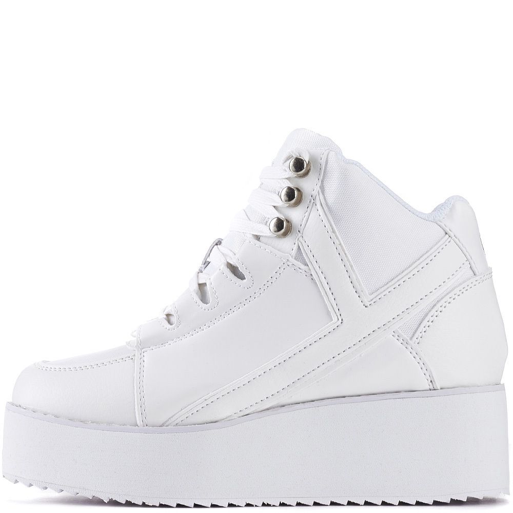 yru white platform sneakers
