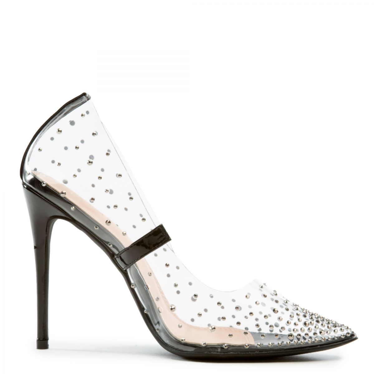 pointy toe clear heels
