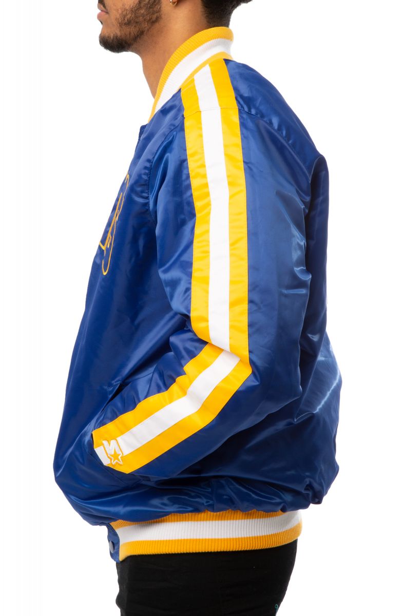 Mitchell & Ness Flight Satin Bomber Jacket Los Angeles Lakers