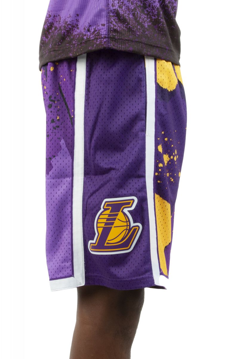 Los Angeles Lakers Hyper Hoops Swingman Short By Mitchell & Ness - Dark  Purple - Mens