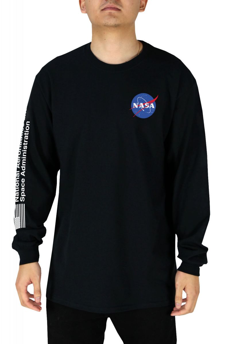 RIOT SOCIETY NASA MEATBALL LOGO MENS LONG SLEEVE T-SHIRT RSMT-B04-361 ...