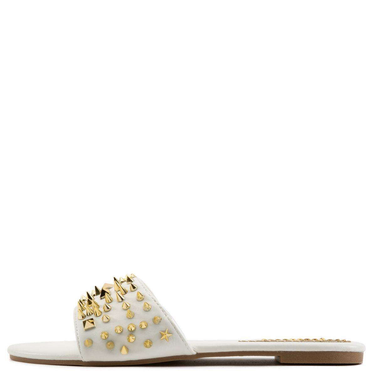 LILIANAS SHOES Carnival12 Flat Studded Sandals CARNIVAL12WHT Karmaloop