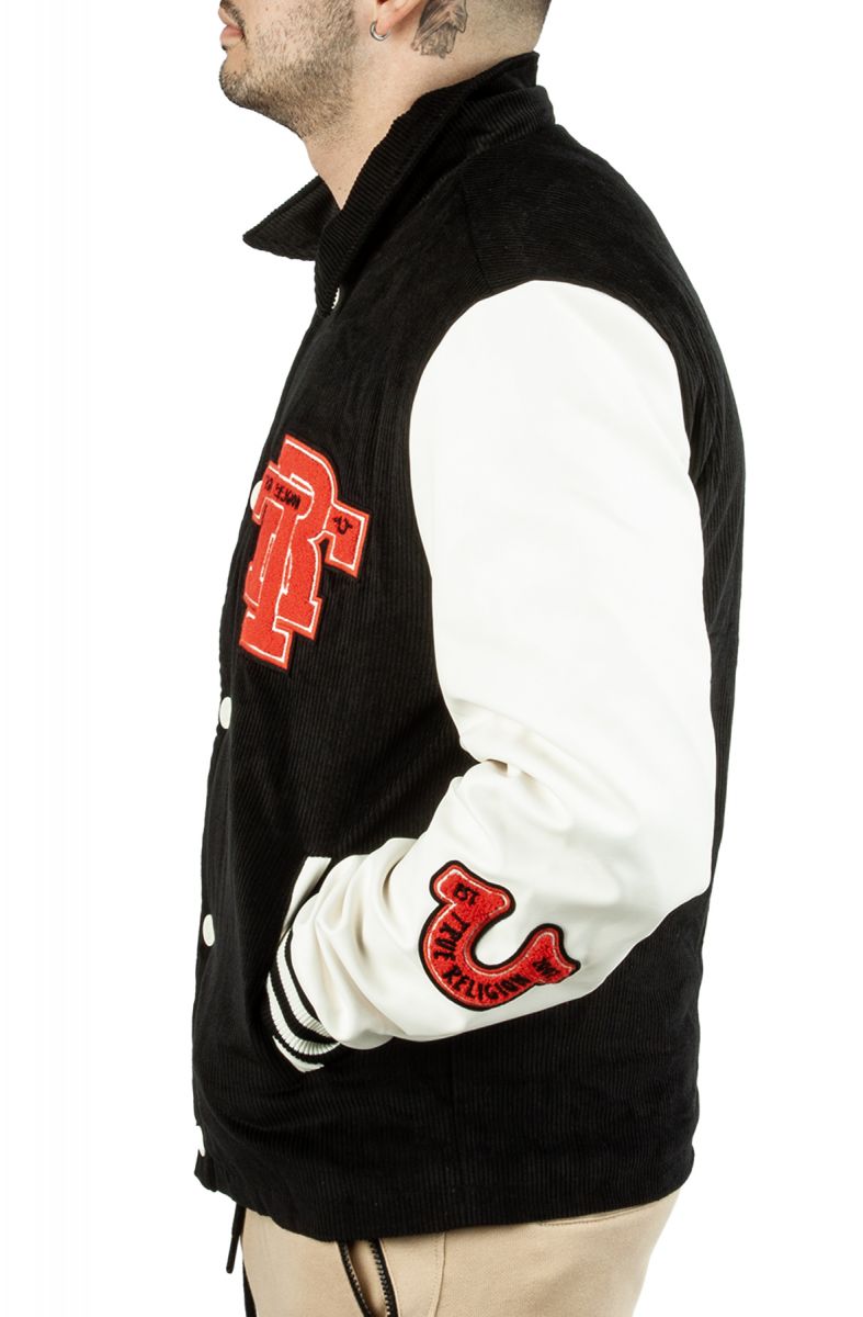 TRUE RELIGION Corduroy Varsity Jacket 106864-1001 - Karmaloop