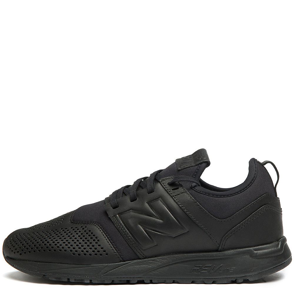 New balance 247 leather on sale black