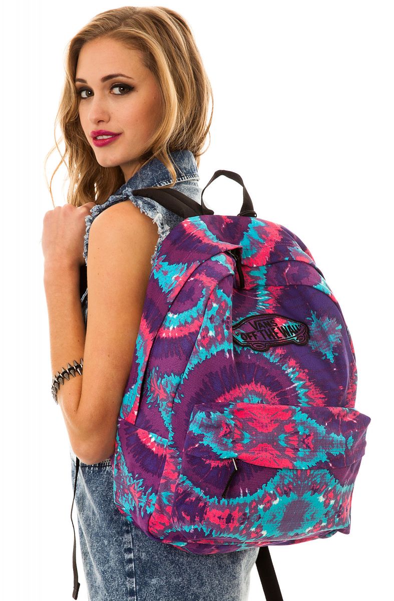 vans realm backpack tie dye