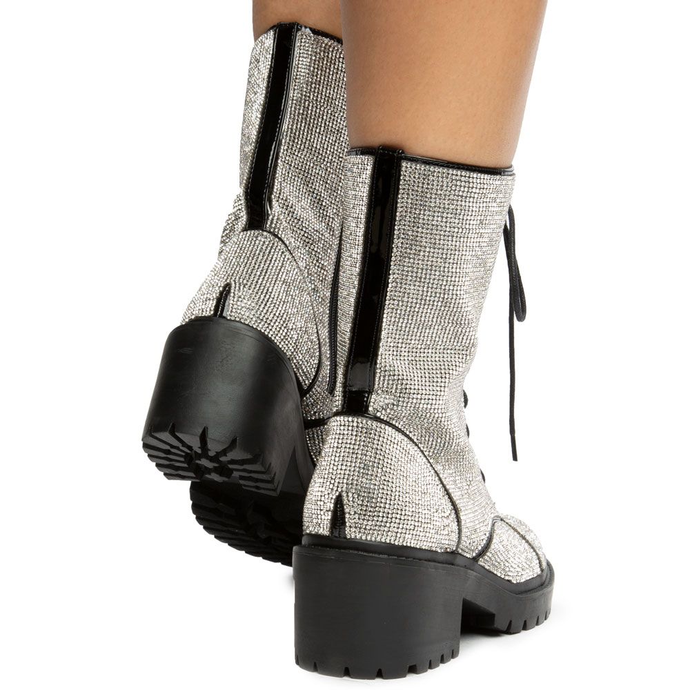 catwalk rhinestone booties