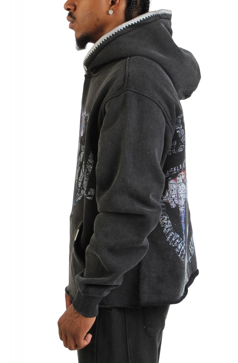 SUGARHILL Vampiric Raw Hem Hoodie SH25-FALL-25 - Karmaloop