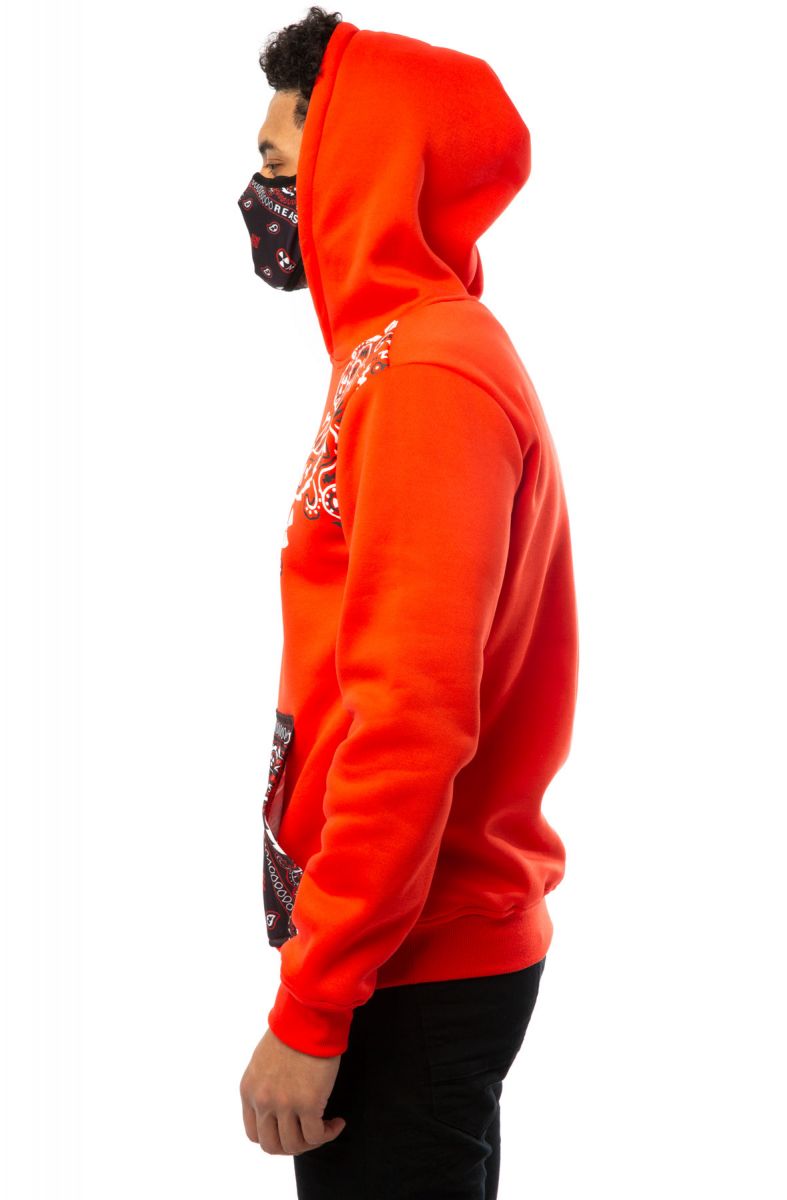 REASON Bandana Hoodie CV-T108RED - Karmaloop