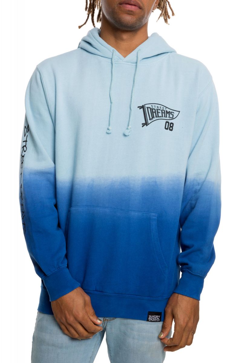 STREET DREAMS Pennant Triple Drip Hoodie in Blue PT0696BLU Karmaloop
