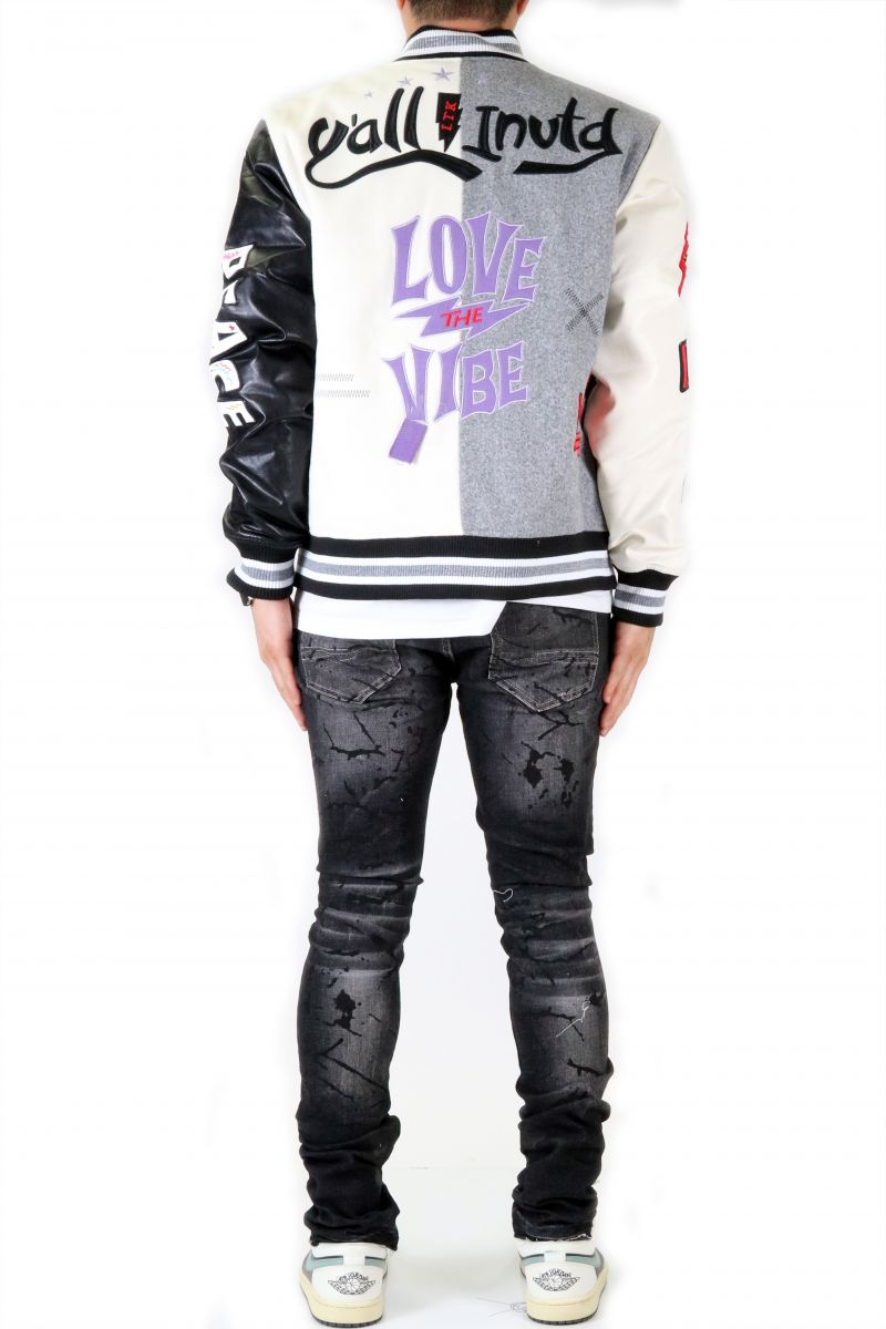 Klp Boxy KLEEP CAPELLA Men's Melton Body with Faux Leather Sleeve Varsity Jacket ...