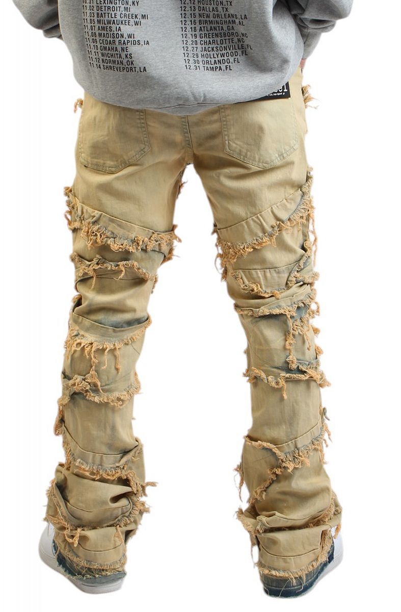 REBEL MINDS Chaos Stacked Shredded Jean 642-637DES - Karmaloop