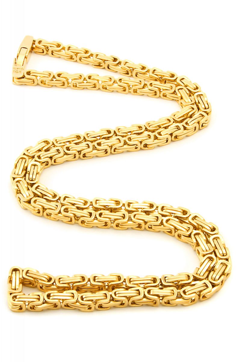KING ICE The 5mm 14K Gold Byzantine Chain 36 NKX10995-36-GLD - PLNDR