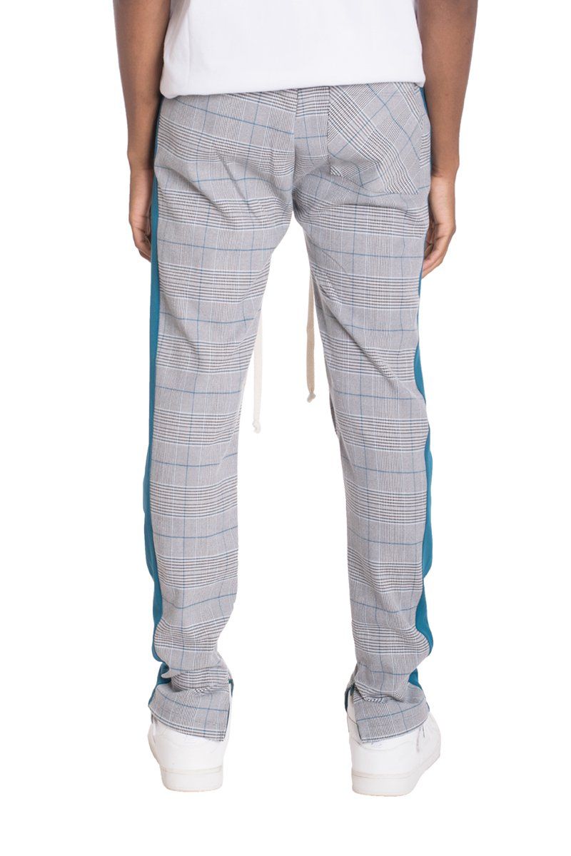 WEIV Checkered Trouser Track Pants PLP0572-TEAL - Karmaloop