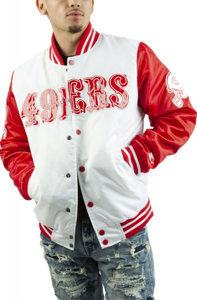 San Francisco 49ers Starter Replica Red and White Jacket