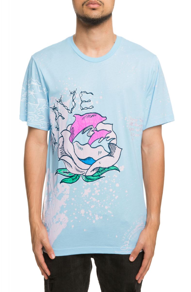 PINK DOLPHIN The Drip Drip Tee in Blue AF21811DDBU Karmaloop