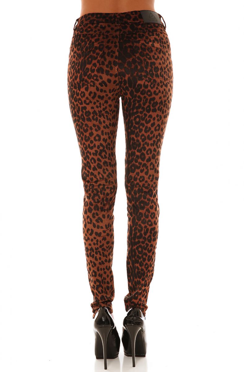 leopard velvet pants