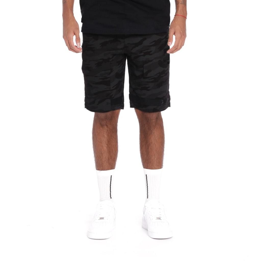 8&9 CLOTHING Strapped Up Slim Utility Shorts Black Camo SHTRPBLKCAMO Karmaloop