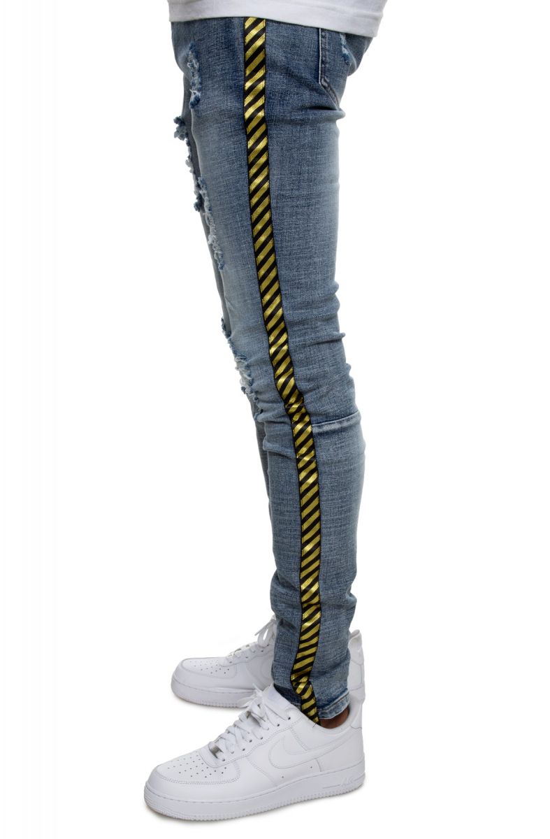 COOPER 9 503 Warning Tape Denim in Light Wash 1950324 Karmaloop