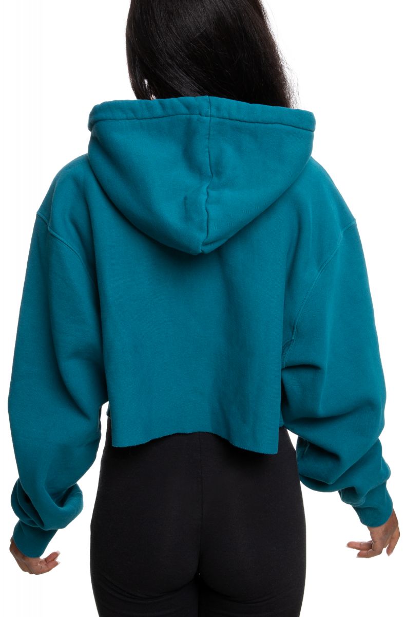 reverse weave cropped hoodie