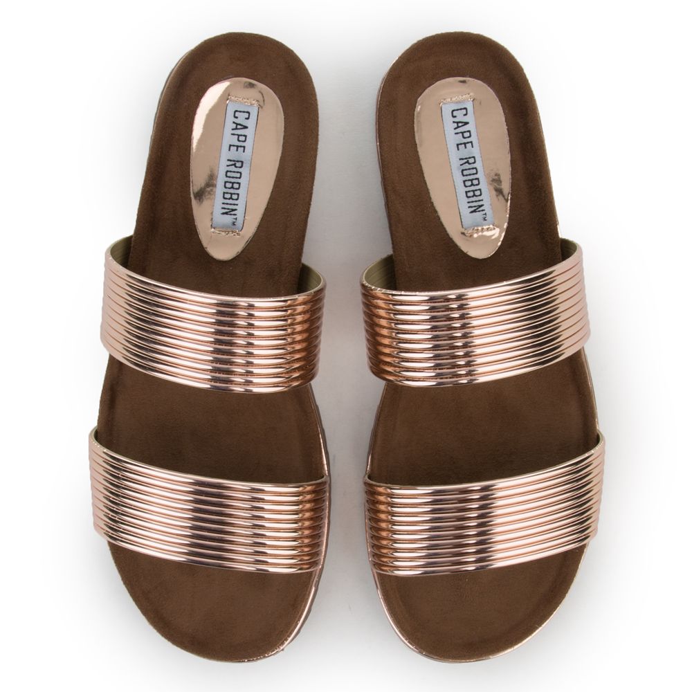 womens rose gold sandals