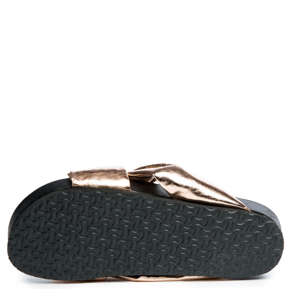 Cape Robbin Cape Robbin Moira Rose Gold Slides Rose Gold Moira