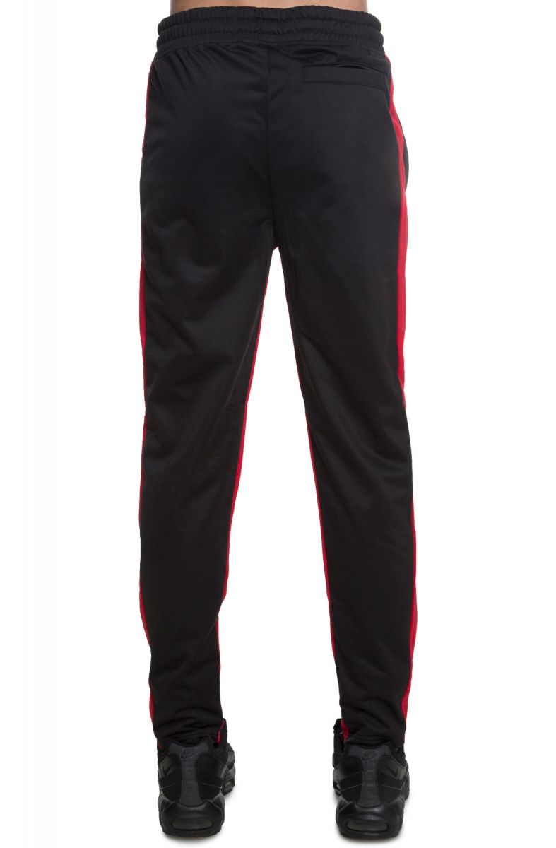 REBEL MINDS The Draco Track Pants in Black and Red 82-411BRED - PLNDR