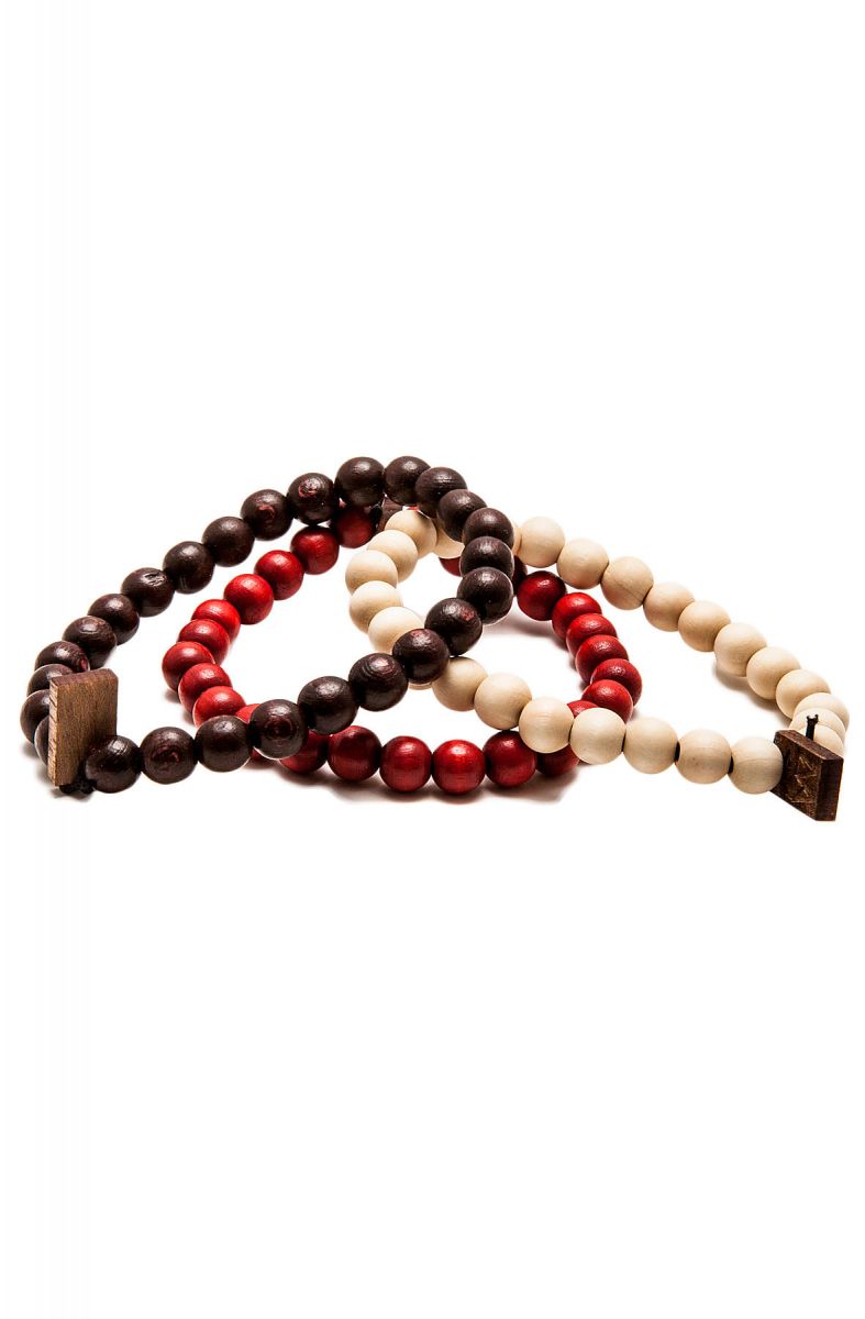 The Gw Bracelet 3 Pack In Natural Red Brown The Gw Bracelet 3 Pack In Natural Red Brown