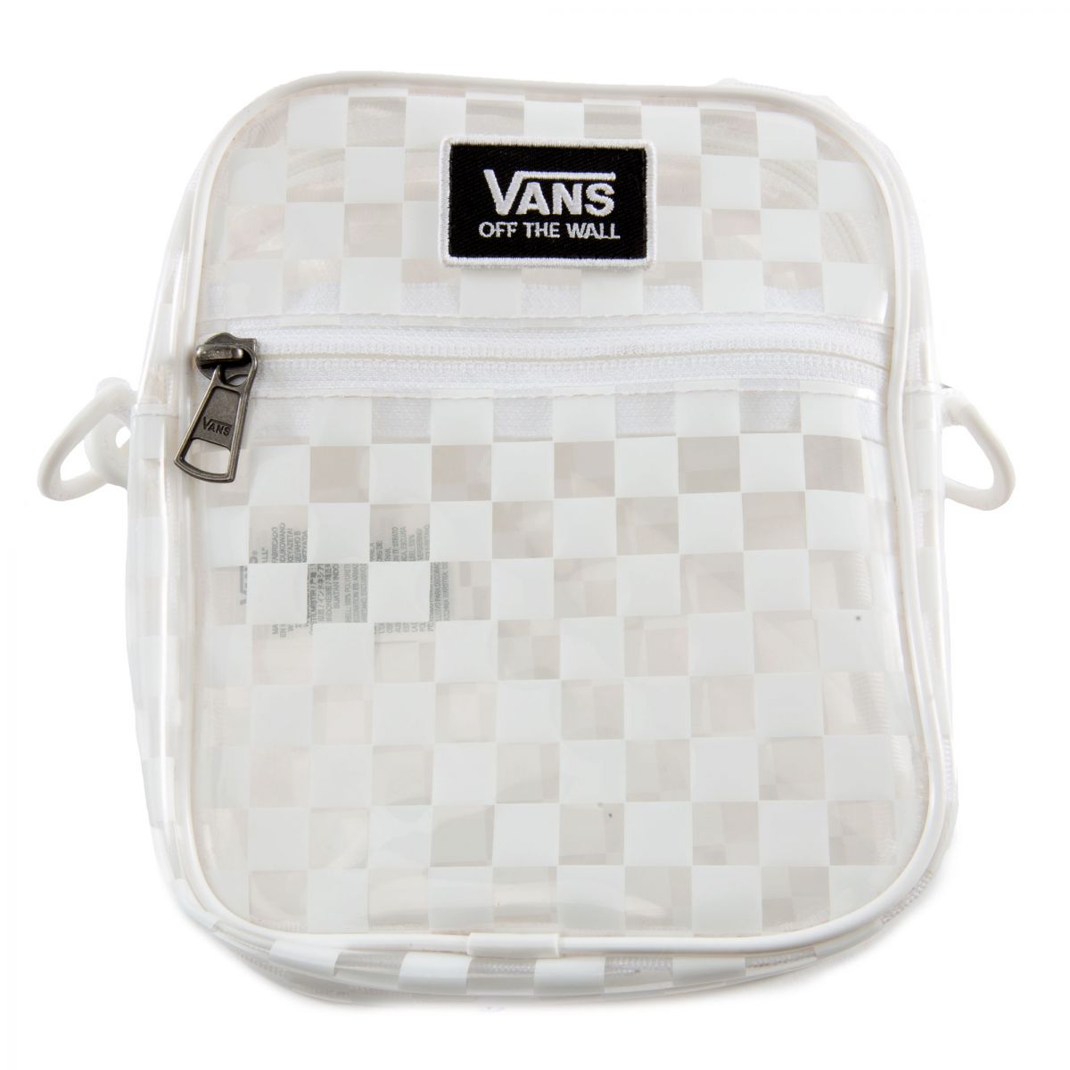 VANS Street Ready Clear Crossbody in White Checkerboard VN0A4DRSC13