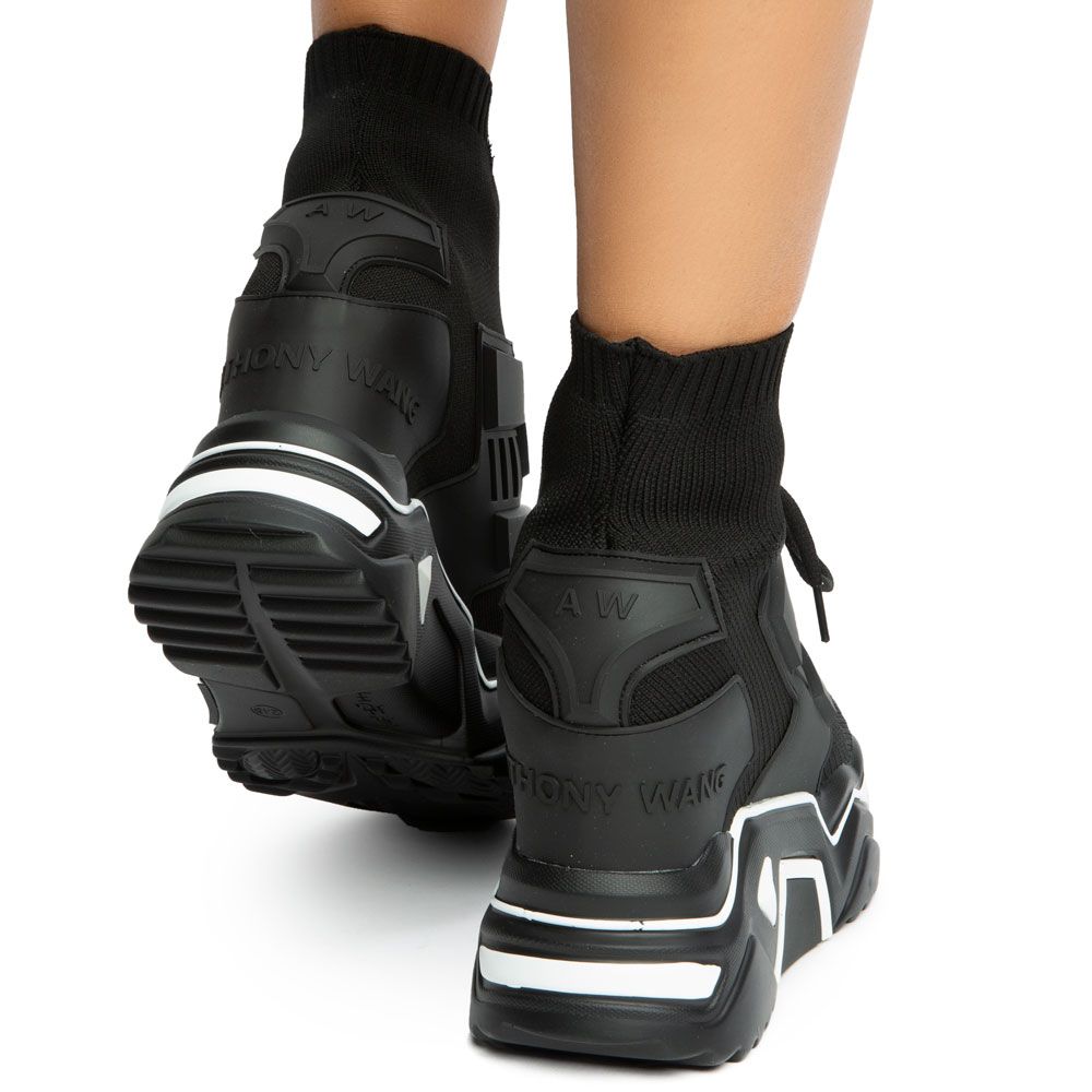 ANTHONY WANG Damson-06 Platform Sneakers DAMSON-06-BLACK