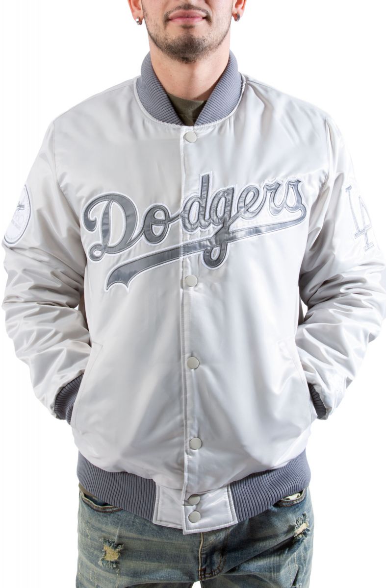 STARTER Dodgers Cool Grey Jacket LS17X454 LAD - Karmaloop